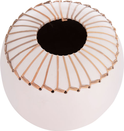 HomeMarkt Decorative Vase Lennox White 22x22x20cm