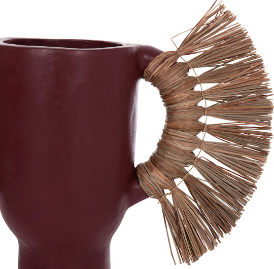 HomeMarkt Διακοσμητικό Βάζο Πήλινο Alica Πορτοκαλί 55x19xΥ34cm