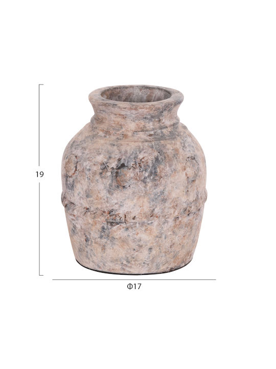 HomeMarkt Decorative Vase Vermo Gray 17x17x19cm