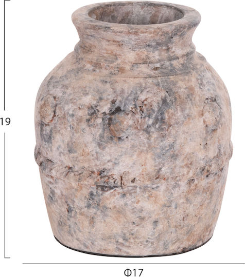 HomeMarkt Βάζο Πήλινο Vermo Γκρι Φ17xΥ19cm HomeMarkt Βάζο Πήλινο Vermo Γκρι Φ17xΥ19cm