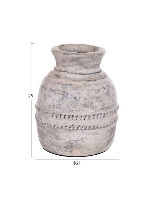 HomeMarkt Decorative Vase Vermo Gray 21x21x25cm