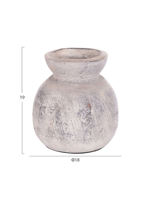 HomeMarkt Decorative Vase Vermo Gray 18x18x19cm