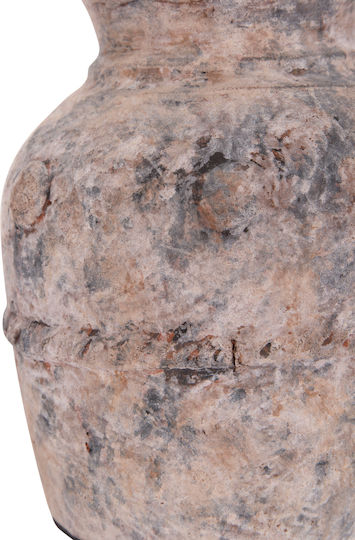 HomeMarkt Διακοσμητικό Βάζο Πήλινο Vermo Γκρι Φ17xΥ19cm