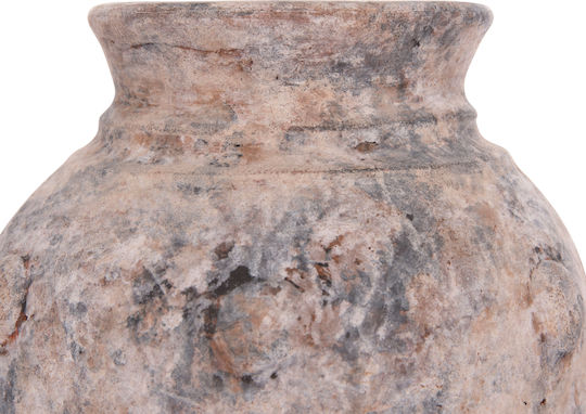 HomeMarkt Διακοσμητικό Βάζο Πήλινο Vermo Γκρι Φ17xΥ19cm