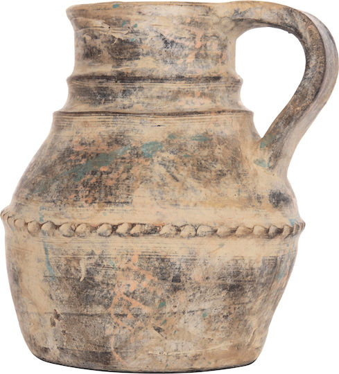 HomeMarkt Διακοσμητικό Βάζο Πήλινο Vermo Μπεζ Φ20xΥ20cm
