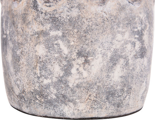 HomeMarkt Διακοσμητικό Βάζο Πήλινο Vermo Γκρι Φ20xΥ20cm