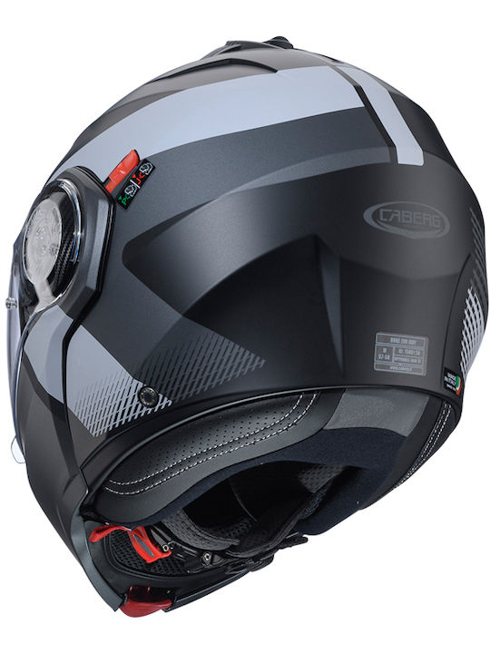 Caberg Duke Evo Indy Black Matt/Gun Metal/Grey Motorcycle Helmet Flip-Up ECE 22.06 1600gr with Sunvisor