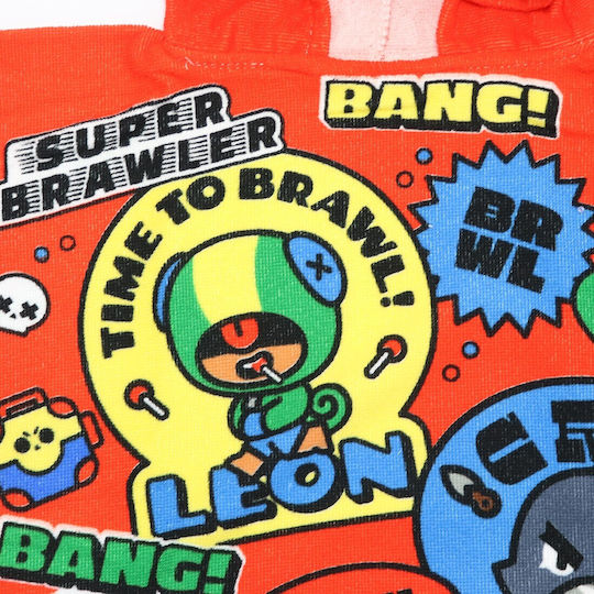 Brawl Stars Kid's Beach Poncho 55x100cm S0426mc Red