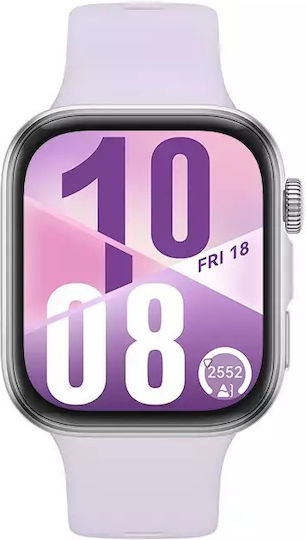 Huawei Watch Fit 4 43мм Водоустойчив с Пулсомер (Purple + Huawei Freebuds SE 2 Ceramic White)