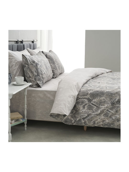 Charalambidis Textiles Κουβερλί Υπέρδιπλο από Βαμβάκι & Πολυεστέρα Γκρι 220x240cm