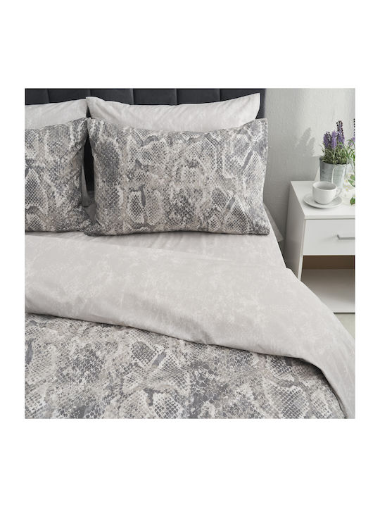 Charalambidis Textiles Κουβερλί Υπέρδιπλο από Βαμβάκι & Πολυεστέρα Γκρι 220x240cm