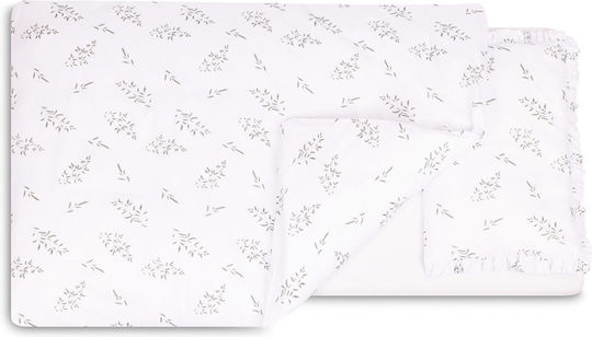 Sensillo Set Copertă de Pătuț cu Față de Pernă Green 100x135cm.