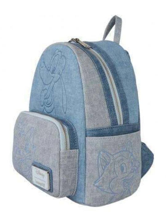 Loungefly Παιδική Τσάντα Πλάτης Μπλε 22.86x11.43x26.67εκ. Disney Denim Loungefly Παιδική Τσάντα Πλάτης Μπλε 22.86x11.43x26.67εκ. Disney Denim