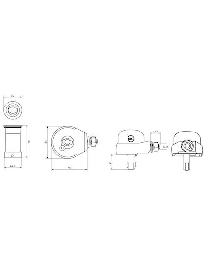 Thirard 00013903 Roller Shutter Lock with 2 Keys