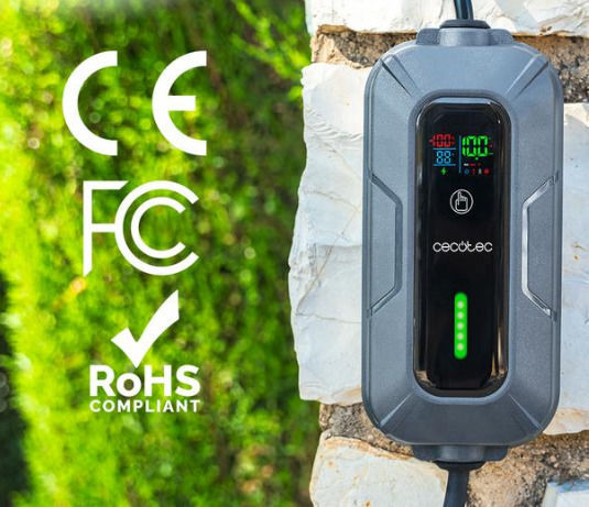 Cecotec PIT&GO Φορητός Μονοφασικός Σταθμός Φόρτισης 3.5kW με Ενσωματωμένο Καλώδιο Type 2