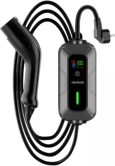 Cecotec PIT&GO Φορητός Μονοφασικός Σταθμός Φόρτισης 3.5kW με Ενσωματωμένο Καλώδιο Type 2