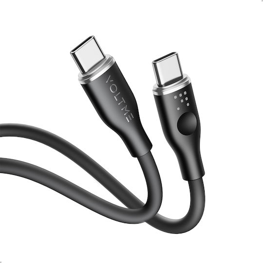 Voltme USB 2.0 Cable USB-C male - USB-C 60W PD Πράσινο 1m C2022