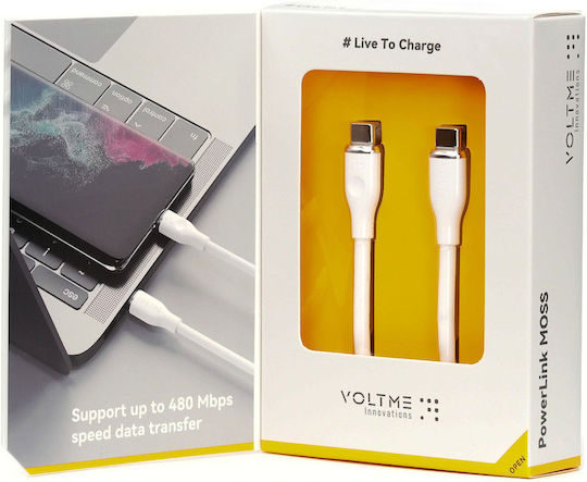 Voltme USB 2.0 Cable USB-C Male - USB-C 60W PD Green 1m