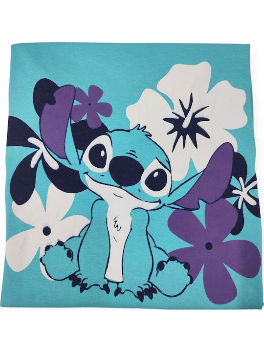 Natura Kids' Pajamas Summer Light Blue, Fuchsia Stitch