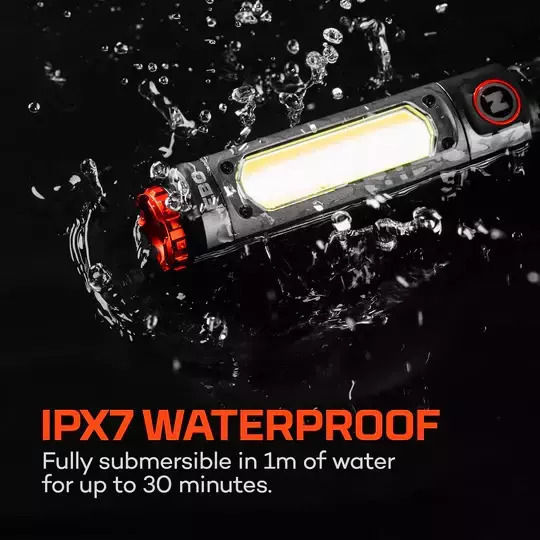 Nebo Pro Φακός Συνεργείου Επαναφορτιζόμενος LED IPX7 με Φωτεινότητα έως 600lm