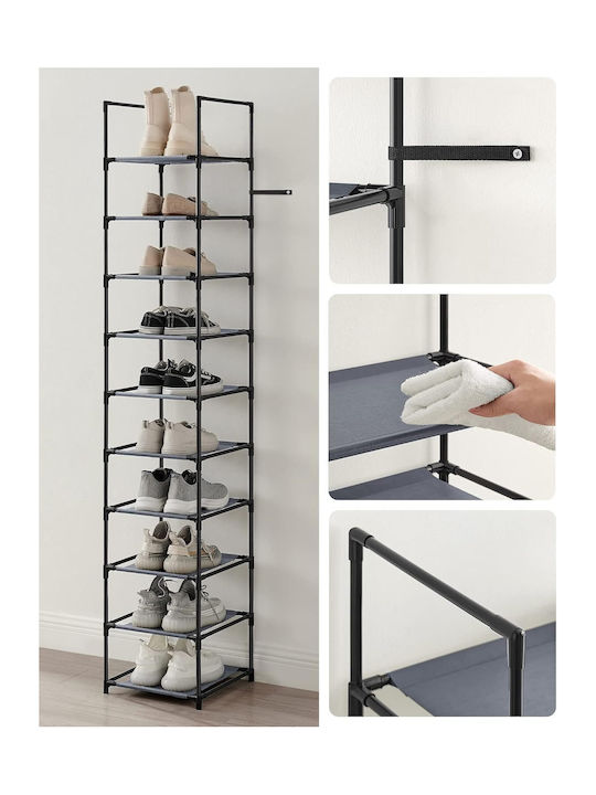 Stoff Schuhschrank 33x33x173cm