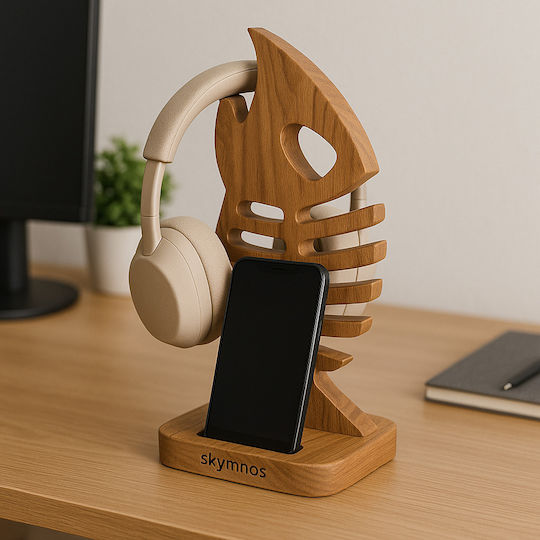Skymnos Desktop Headphone Stand Beech Wood