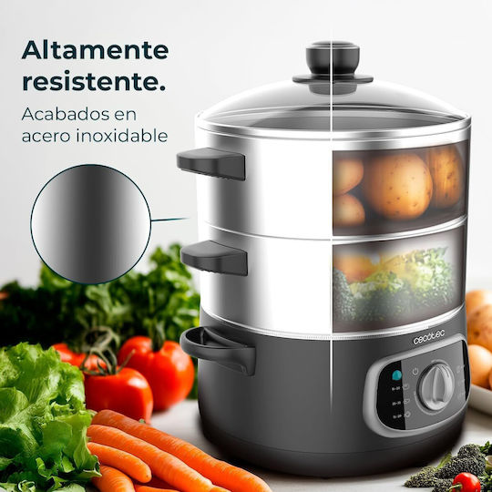 Cecotec Vapovita Steelpot Ατμομάγειρας με 3 Επίπεδα Μαγειρέματος 10lt