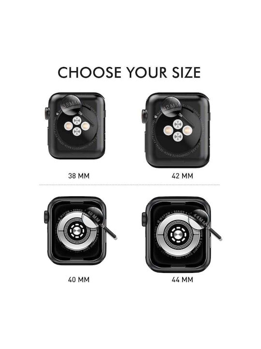 Carcasă de Silicon în culoarea Transparent pentru Apple Watch Series 2, Apple Watch Series 3
