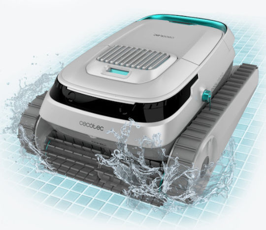Cecotec Conga Pooldroid 2000 Floormaster Ασύρματη Σκούπα Ρομπότ Πυθμένα / Τοιχωμάτων για Πισίνες 100m² με Φίλτρο 4lt