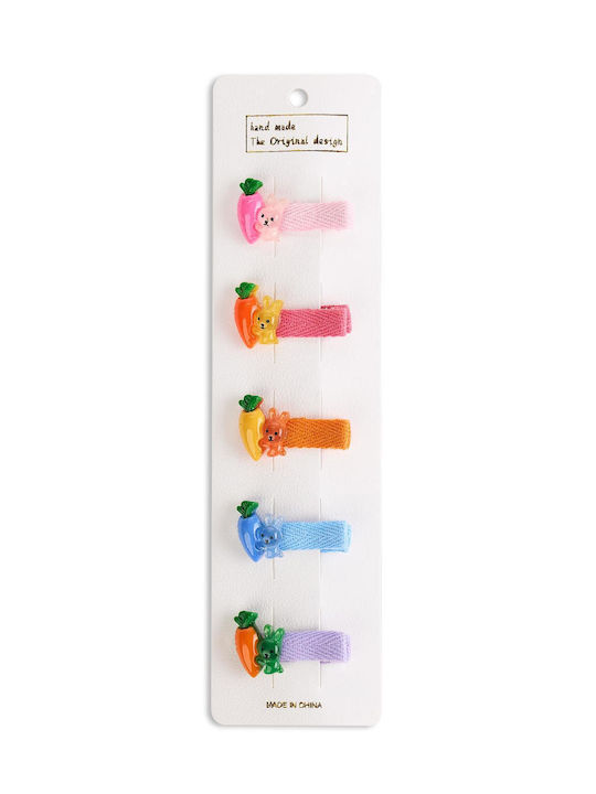 Clips Set de Agrafe pentru Copii cu Cu clemă Floare Bunny 5buc