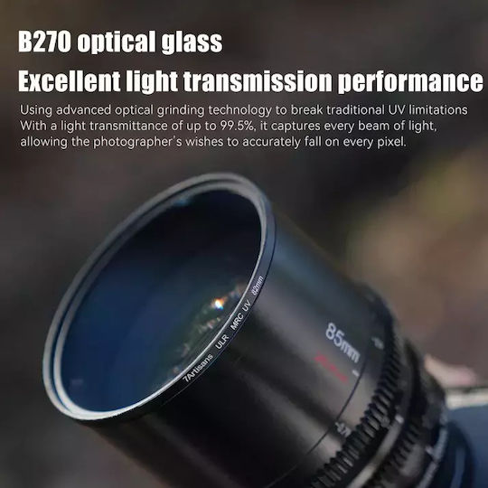 7artisans UV Lens Filter Diameter 82mm with MRC Coating Scratch Resistant for Camera Lenses
