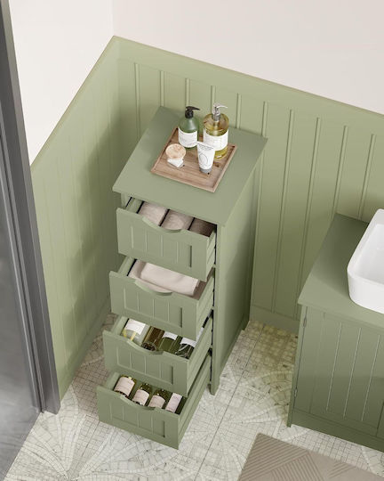 Vasagle Cabinet de baie L30xA30xÎ82cm Verde