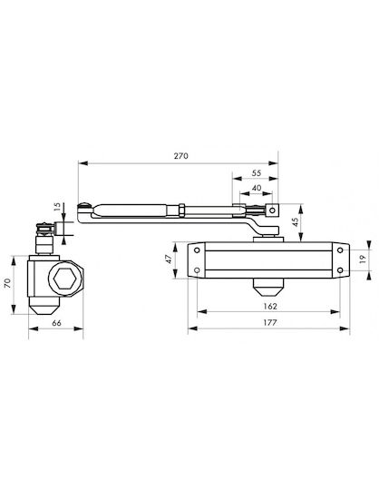 Thirard Door Return Mechanism Door White