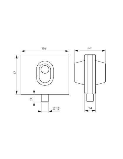 Thirard Lock Floor Glass Door