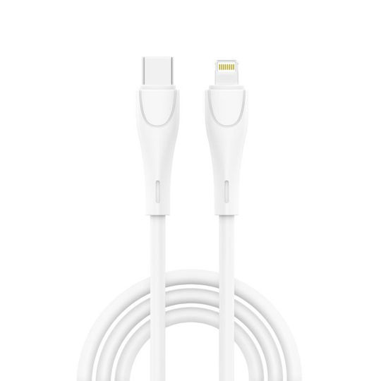 iNOS Charger GaN with USB-C Port and Cable USB-C - Lightning 35W Power Delivery / Quick Charge 3.0 Whites