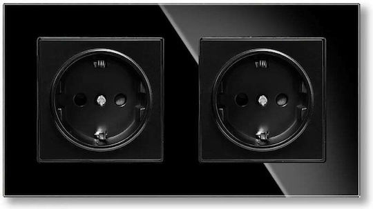 Power Socket Black 1pcs