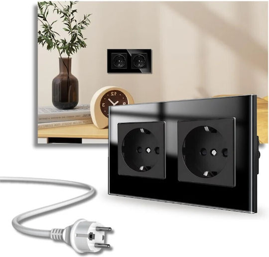 Power Socket Black 1pcs