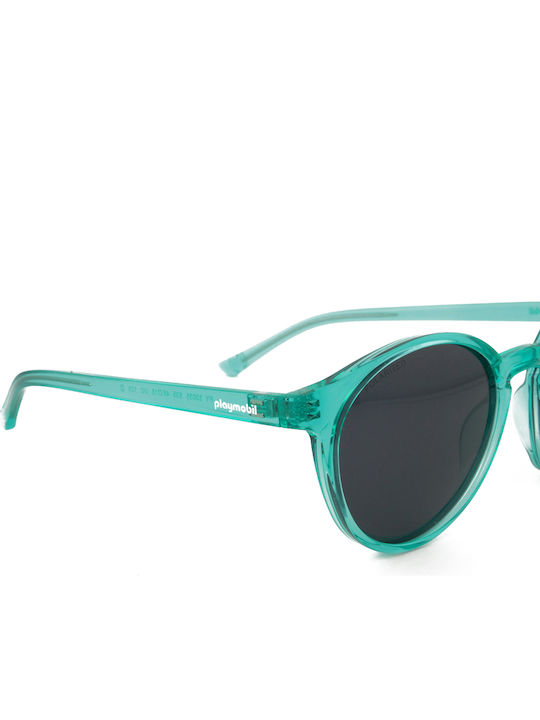 Playmobil Round Kids Sunglasses with Polarized Lens Green for 4-7 Years