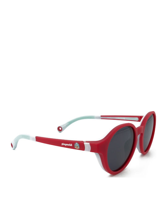 Playmobil Round Baby Kids Sunglasses with Polarized Lenses Red for 1-4 Years