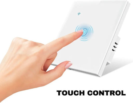 Comutator de Perete Wi-Fi Alb