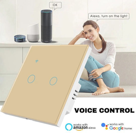 Comutator de Perete Wi-Fi Auriu
