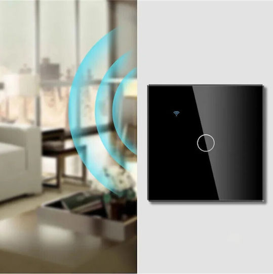 Comutator de Perete Wi-Fi Sens unic Negru