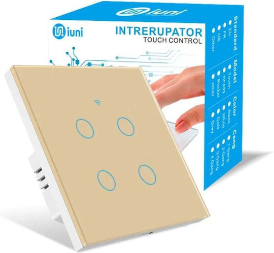 Încastrat Comutator de Perete Wi-Fi Auriu