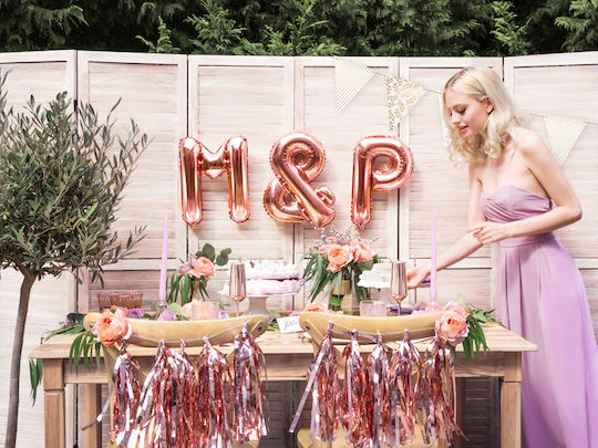 Balloon Foil Letter Rose Gold 35cm
