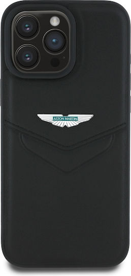 Aston Martin Racing Back Cover Δερμάτινο Μαύρο (iPhone 16 Pro Max)