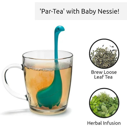 Infuzor pentru Ceai cu Frunze Libere Baby Nessie Silicon Albastru Medilogic