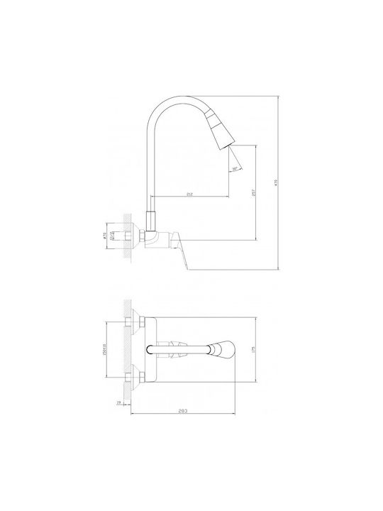 Inter Ceramic Kitchen Faucet Wall Orange Inter Ceramic Kitchen Faucet Wall Orange