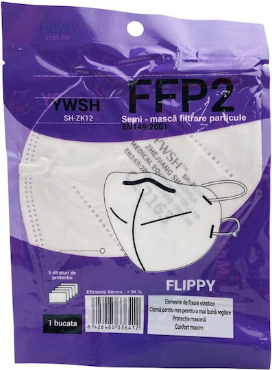 Protective Mask Fabric FFP2 White 5pcs