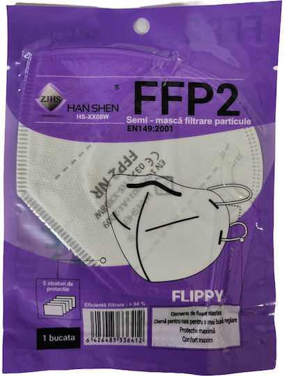 Mască de protecție Țesătură FFP2 Alb 300buc