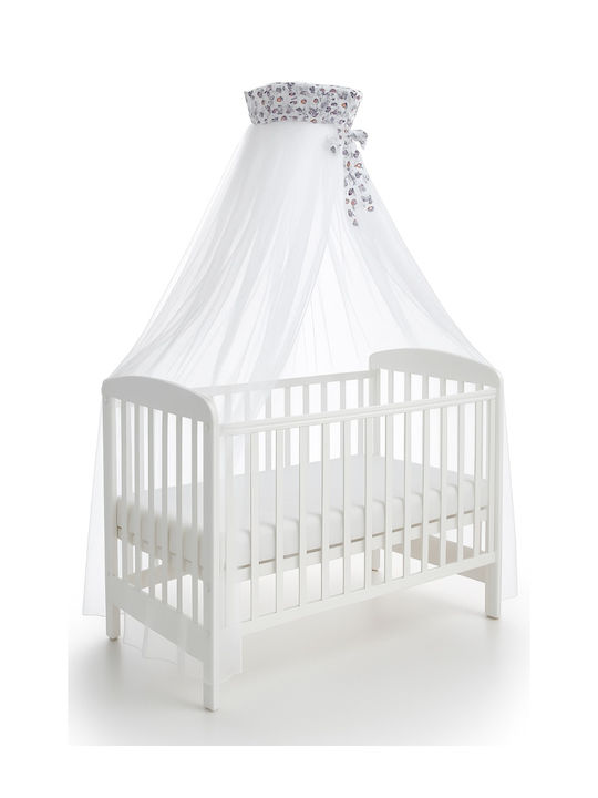Kikka Boo Crib Mosquito Net Love Rome White